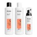 Nioxin Scalp + Hair Thickening System Kits | For Natural, Colored, & Damaged Hair with Light to Progressed Thinning | Strengthen & Boost Hair Density with Niacinamide & Biotin | 1 Month Supply