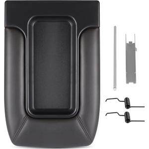 SCITOO Center Console Lid Replacement Kit for 1999-2007 For Chevy Silverado, Avalanche, Suburban, For GMC Sierra, Yukon - Center Console Cover OEM 19127364, 19127365, 19127366 Dark Grey