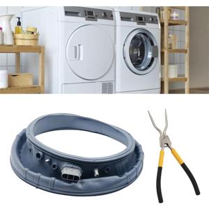 DC97-18094B Washer Door Boot Seal Gasket Diaphragm Compatible with Samsung DC64-03051A AP5917067 PS9606239 4000547 EAP9606239 WF42H5200AW/A2 WF42H5200AF/A2 with Spring Expansion Tool