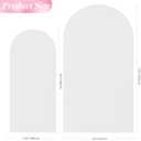 Wokceer Wedding Arch Backdrop Cover 7.2FT, 6FT Spandex Fitted White Arch Covers 2 Set Round Top Chiara Arches Backdrop Cover for Birthday Party Ceremony Banquet Decoration