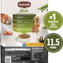 Nutrish Dish Chicken & Brown Rice Recipe with Veggie & Fruit Blend Dry Dog Food, 11.5 lb. Bag,(EXP 06/19/26)