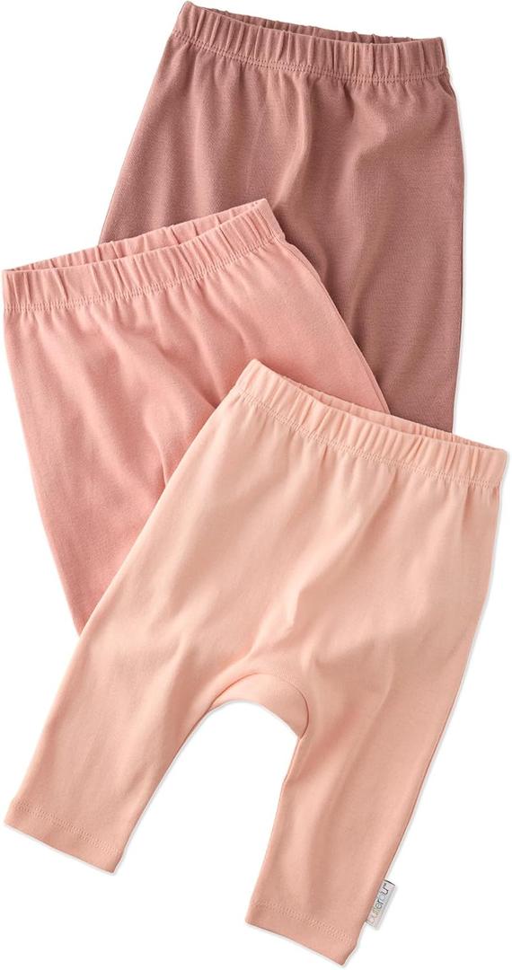 Unisex-Baby Harlowe 3-Pack Pants 100% Organic Cotton for Baby Boys & Girls (3-6 Months, Sunset)