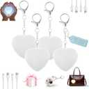 Purse Light with Heart Lamp Handbag Keychain for Inside Bag Smart Sensor Night Flashlight for Women, Shaped Glowing Love Wallet Light, Touch Compact Led Mini Lamp USB Rechargeable (4 PCS)