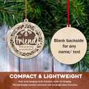 Friendship Ornaments 2025 for Women Friends, Best Friend Ornaments for Christmas Tree Decor, Friendship Gifts for Best Friend, Bestie, Thoughtful Ornament Hanging Home Dcor for Christmas, Birthdays (Friend Engraved Thank You)