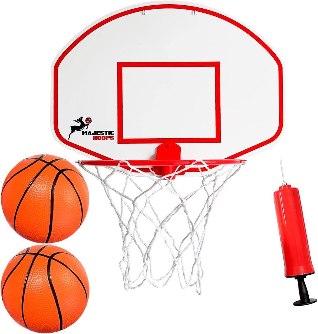 Mini Basketball Hoop - Indoor Basketball Hoop - Durable Plastic Basketball Hoop for Kids and Adults - No Assembling - Premium Basketball Game with Ball and Pump
