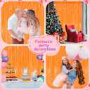 3 x 2PCS Macaron Orange Party Streamers 3.3x8.3Ft Foil Fringe Backdrop Curtains Tinsel Streamers Birthday Party Decorations Fringe for Graduation Wedding, Baby Shower Disco Party Anniversary Streamers