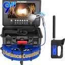 Sewer Camera with Locator, 9" Meter Counter DVR Drain Sewer Inspection Video Endoscope Camera 512Hz Self-Leveling Transmitter with Distance Counter,for Home, Duct Drain Pipe Plumbin (100FT/30M)
