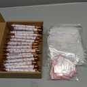 Chuangdi 50 Sets Baby Shower Favors Gifts for Guests Includes 50 Pcs Ballpoint Pens, Thank You Cards and Organza Bags(Flower)