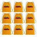 YusXirg 10PCS Anime Theme Drawstring Bags Yellow and Red Stars Birthday Party Decoration Goodie Bag Backpack for Birthday Party Supplier, Orange