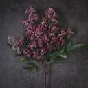 Juxdp 6 Pcs Artificial Nandina Berry Stem for Vase - 17" Realistic Faux Berry Spray, Fake Plant Branches with Stems for DIY Bouquet, Shower, Farmhouse, Mantel, Home Decor (Dusty Plum)