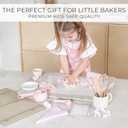 Wooden Baking Set for Kids - A Complete Set of Real Kitchen Utensils Gives Toddlers a Fun Cooking Experience - Durable Safe to Use Tools are Perfect for Gifting to Create Lasting Family Memories, Large
