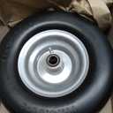 RUTU 11x4.00-5 Flat Free Tire and Wheel Assembly with 3/4" Precision bearings or 5/8" & 1/2",Replacement Tires 3.4"-4"-4.5"-5" Centered Hub,for Zero-Turn Lawn Mowers