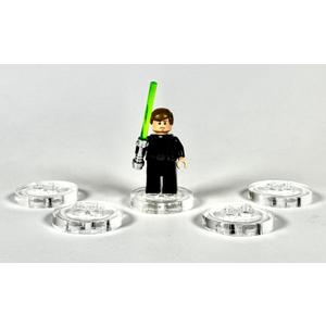Minifigure Sliders Clear Acrylic 10 Pack, Designed for Lego Minifigures, Lego Minifigure Display Stand