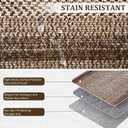 RUGSREAL 3x5 Area Rug, Washable Rug for Bedroom Braided Printed Throw Mat, Living Room Rug Non Slip Stain Resistant Small Dining Room Carpet, Rustic Accent Small Carpet for Entryway Home Decor, Brown