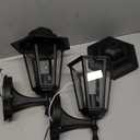 WISBEAM 2 Pack Outdoor Wall Light, Black Wall Sconce for House Porch Lighting Fixture, E26 Base 60W Max, Metal Housing Plus Glass, Wet Location Rated, ETL Qualified, Bulbs not Included