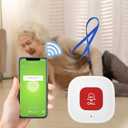 WiFi Caregiver Call Button for Elderly at Home w App Notification, Elderly Monitoring, Caregiver Pager, Medical Alert Device for Seniors No Monthly Fee, Alert Button for Seniors at Home