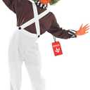 fun shack Kids Chocolate Factory Worker Costume, Boys Halloween Movie Character Chocolate Factory Outfit (Medium)