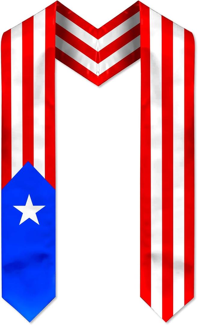 Graduation Sash, Flag Graduation Stole for International Students 72 Inches