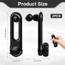 2 Pcs 17 mm/0.67" Ball Mount Extension Arm, Adjustable 2.04 Inch, 360 Degree Rotatable, Compatible with Car Phone Holder and Vent Extender, Durable Black for Secure Device Mounting