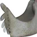 Deco 79 Metal Rooster Indoor Outdoor Planter Large Planter Pot, Planter 12" x 8" x 16", Gray