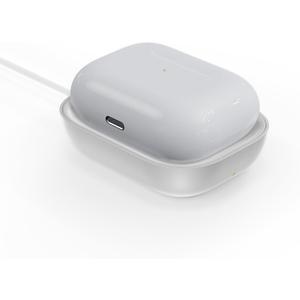 for Airpod Charger, Designed Wireless Charger for Airpods 4(ANC)/3rd/2nd Gen, for New AirPod Pro 3 (2025)/ 2nd Gen, Wireless Earbuds, Slim & Compact for Travel Home Office, White-2