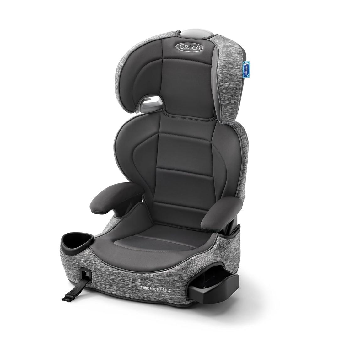 Graco TurboBooster 2.0 LX Highback Booster Seat with Latch System Gannon; Infant to Toddler Transition car seat Safe & Comfortable, Manufacture Date 04/17/2026