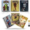 Soccer Trading Cards 2026-27 | 3 Packs - 33 Collectible Cards for Fans & Players Black, Gold & Silver Soccer Mystery Cards Packs Different Cards in Each Set - Try & Collect Them All
