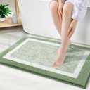 OLANLY Bathroom Rugs 36x24, Extra Soft and Absorbent Microfiber Bath Mat, Non-Slip, Machine Washable, Quick Dry Shaggy Bath Carpet, Suitable for Bathroom Floor, Tub, Shower (Large, Sage Green)