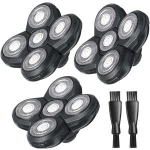 Groomi Replacement Blades Compatible with Baldie Pro Head Shaver, Head Shaver Replacement Heads, 3 Pack Razor Blades Refills Head Shavers for Bald Men, 2 Cleaning Brushes