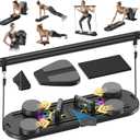 Pilates Board, Foldable Pilates Reformer Equipment with Timer, 7-in-1 Multi-Purpose Portable Pilates Reformer Machine Home Pilates Kit for Home Workout, Fitness, Exercise, Abs, Core Equipment