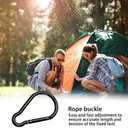 KGDJBGSE Black Aluminum Alloy Carabiner Key Clip 4PCS Carabiner