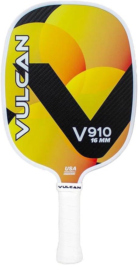 Vulcan | V900 Pickleball Paddle Series | Hybrid Performance | Polypropylene Core - Quatro-Carbon Fiber Surface | USAP Approved | Multiple Colors