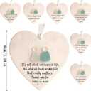 4 x 2D Heart Shaped Sea Glass Ornaments - Friendship Christmas Decor, Handmade Sea Glass Art for Best Friends, Unique Holiday Tree Hanging Pendant, Friendship Keepsake Home Decor Gift (Type-2)