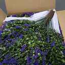 Yangrass 4Pack Fake Lavender Topiary Ball with Boxwood Leave & Ground Spike