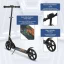 Nattork Scooter for Kids 6+, Teens and Adults- Adjustable Height Folding Kick Scooter with Large Sturdy Wheels for a Smooth Ride, Lightweight, Anti-Shock Suspension for Boys and Girls