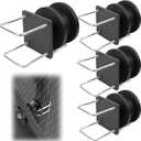 4 Pack Heavy-Duty Sliding Gate Kit, Nylon Cantilever Rollers with H-Shaped Groove, Fits 4" Square Post & 2" Chain Link Fence Frame, Rolling Gate Hardware for Driveways & Yards