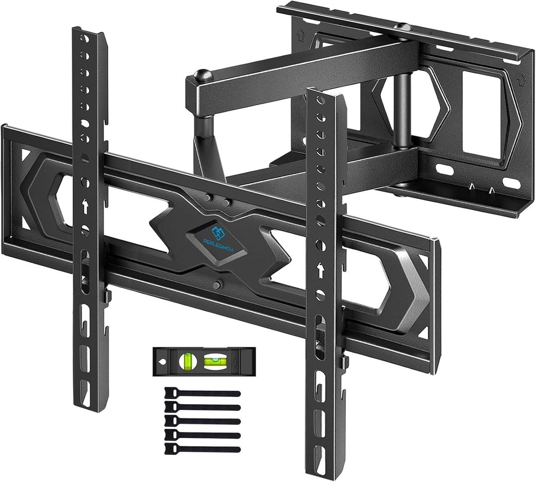 PERLESMITH TV Wall Mount, for 26-60 Inches (66-152 cm) Television Up to 40 kg, Adjustable and Tilting TV Wall Mount 50 55 Inch, Max VESA 400 x 400 mm PSMFK10