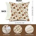 Vintage Floral Decorative Throw Pillow Covers 18 x 18 Set of 2, Retro Flower Pastoral Porch Outdoor Home Decor, Farmhouse Sofa Couch Cushion Case Housewarming Gift