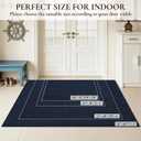 Door Mat Indoor Entrance 36"x60", Non-Slip Entryway Rugs, Blue