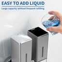 3 x 500ml per Cup Wall Mounted Manual Soap Dispenser for Home, Bath, Kitchen, Hotels, Restaurants. Shower and Lotion (Grey), 