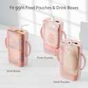 Pouch Holder No Squeeze of Stand Easy to Hold for Food Pouches & Drink Boxes - Baby Pouch Holder Allows for Easy Toddler Self-Feeding and Mess Prevention -Toddler Must HavesPink & Blue