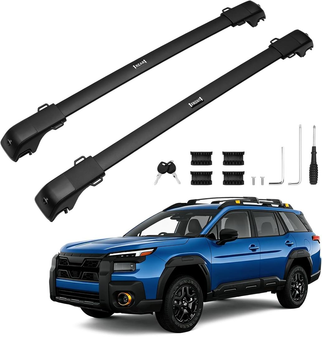 Powerty 300LBS Roof Rack Cross Bars for 2022-2025 Subaru Outback Wilderness (ONLY for Wilderness, NOT fit Regular Outback & Non-Wilderness Trims), Roof Rails Rooftop for Outback Wilderness Accessories