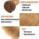Blonde Straight Human Hair Bundles 24 Inch #27 Honey Blonde Straight Single Bundle Human Hair Unprocessed Native Virgin Hair 100g Total 1 Hair Extensions Double Weft for Women