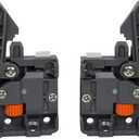 Pair of DTC Undermount Drawer Slide Plastic Front Locking Device, Grey with Screws Included (Left & Right Locking Device Set)