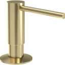 Samodra Sink Soap Dispenser, Metal Pump Head Liquid Lotion Countertop Kitchen Bathroom Soap Dispenser with 12 OZ PET Bottle (Brushed Gold)