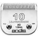Andis, Ultra Edge Dog Clipper Blade Made From High-Carbon Steel With Extended Edge Life, Includes Size-10 Skip Tooth, Harder Cutting Surface With Sharp Edge - 1/16-Inch Cut Length, Chrome
