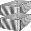 2 PCS Tall 8x4x1.5ft Galvanized Raised Garden Bed Outdoor, Metal Garden Bed for Vegetables, Above Ground Garden Box for Flower, Steel Raised Beds for Gardening