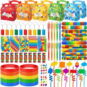 DMIGHT 90PCS Building Block Birthday Party Favors Supplies Birthday decorations Goodie Bag Stuffer Kids Boys Toy Gifts Christmas Carnival Classroom Prize