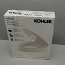 KOHLER 25875-96 Hyten 3" Height, Elevated Soft Close Elongated Toilet Seat, Contoured Seat with Grip-Tight Bumpers, Quick-Attach Hardware, No Slam Toilet Seat, Biscuit