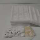 Sawysine 12 Pcs 2.5'' in Diameter Glass Cylinder Vase Centerpieces Glass Candle Holder Vase with 24 Pcs Floating Candles and 40000 Water Gel Beads for Wedding Home Decor, 2.5'' x 5'', 6'', 8''